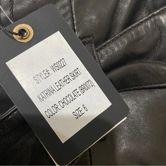 Marissa Webb 100% lamb leather skirt NEW - Picture 8 of 8